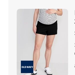 Old Navy Maternity High Waist Black and Pink shorts. Set of two, size small